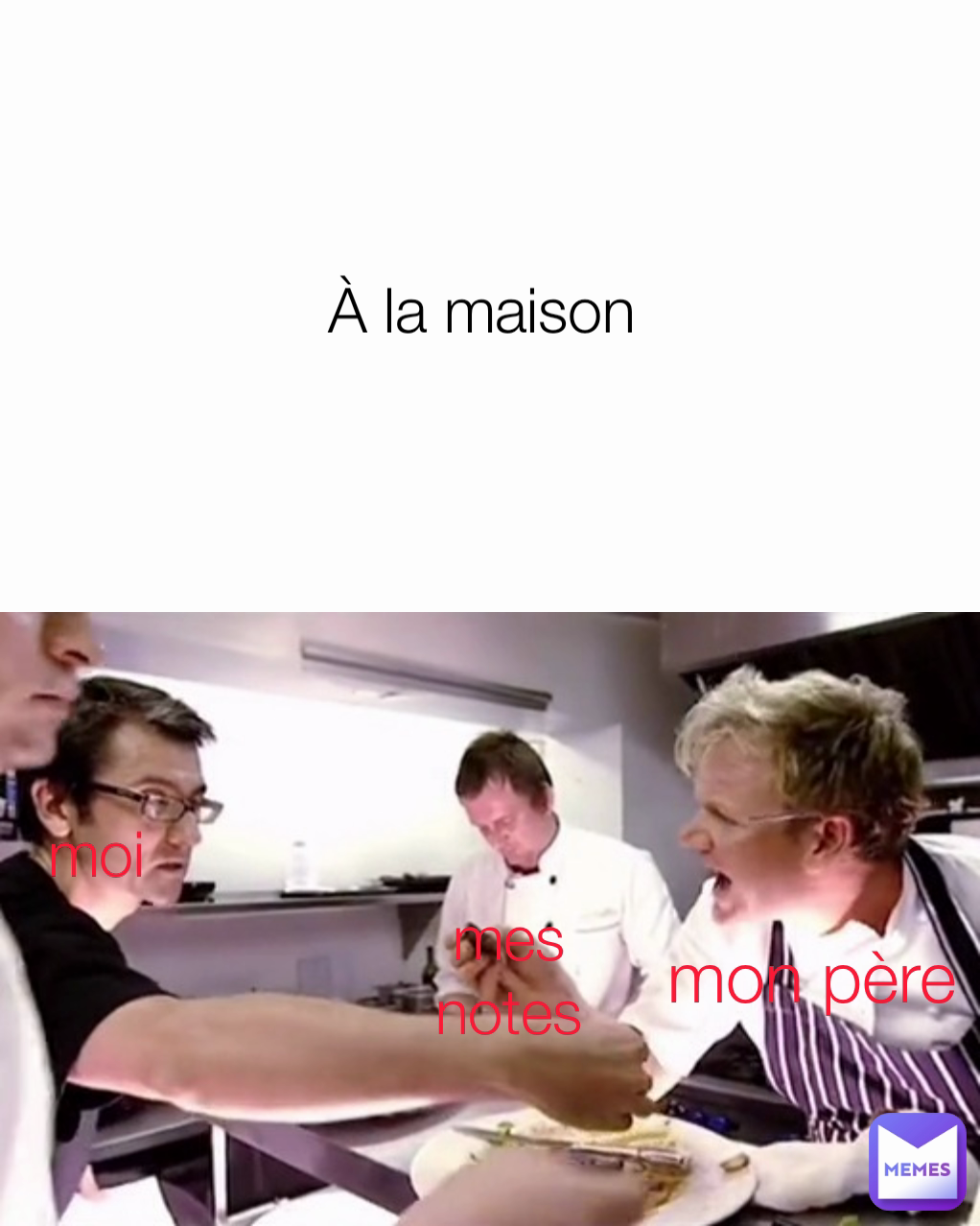moi
 mes notes
 mon père 
 À la maison 