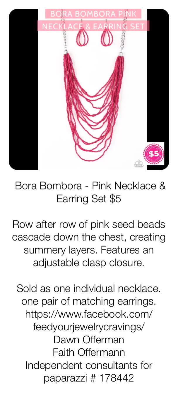 Bora bombora hot sale pink paparazzi