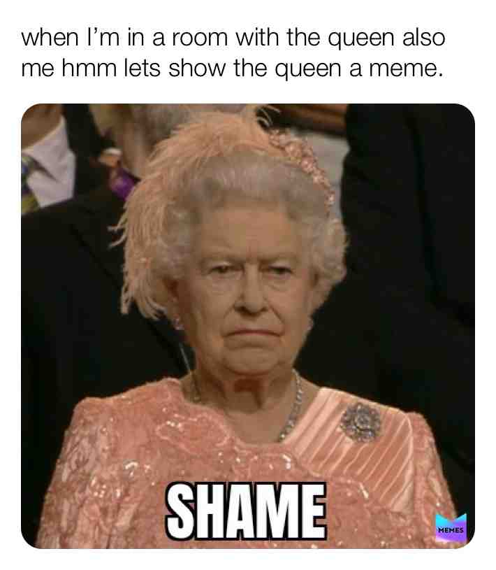What did I just do this help the QUEEN 👑 just called me Shame 😭😭😢😂