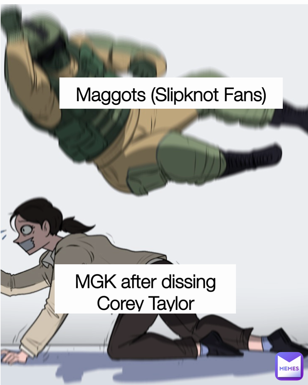 MGK after dissing Corey Taylor Maggots (Slipknot Fans)