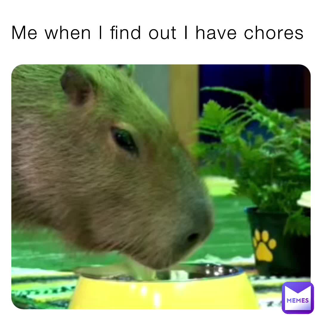 Me when I find out I have chores