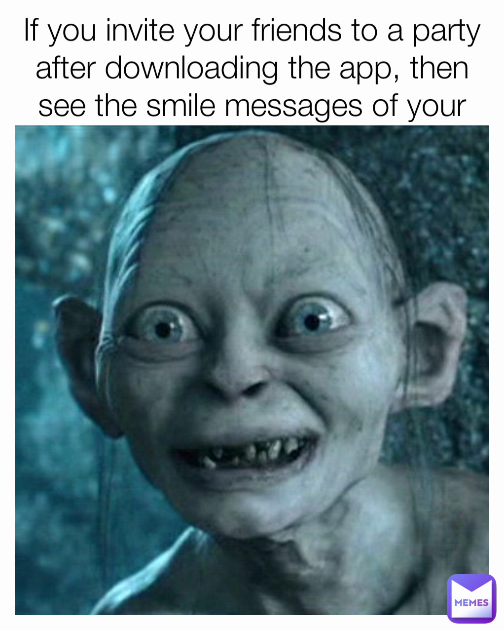 smeagol smiling
