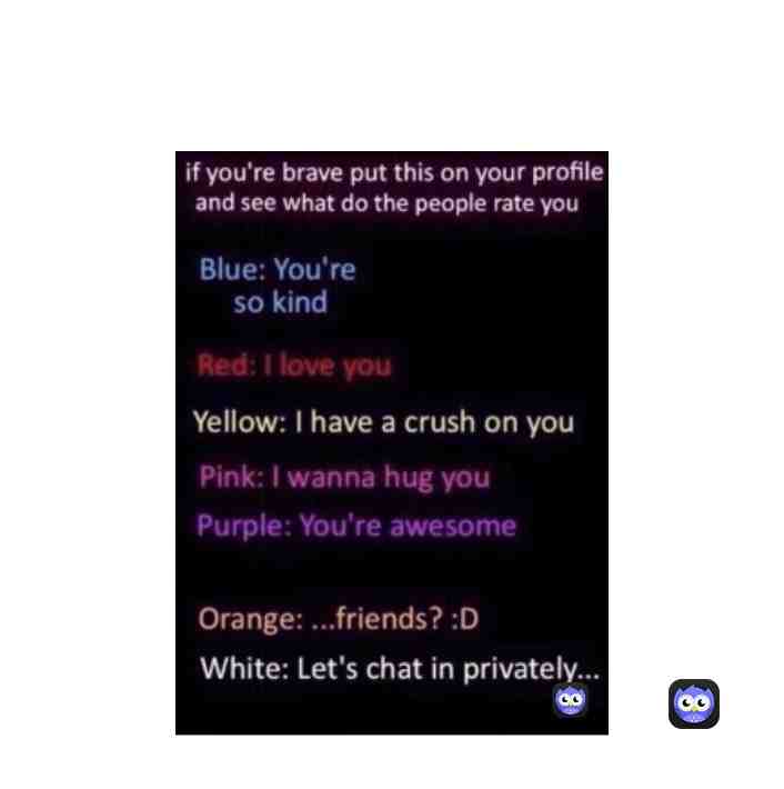 Plz tell me what yu think of me