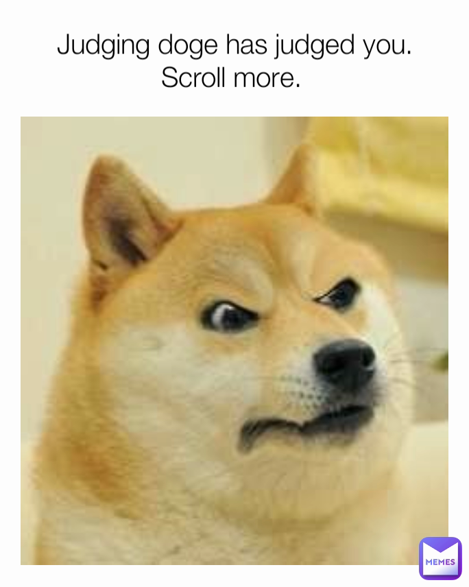 Judging doge has judged you. Scroll more. | @gnarlycharlie08 | Memes