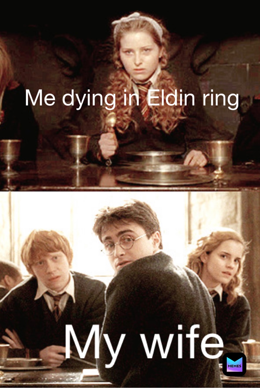 Me dying in Eldin ring
 My wife