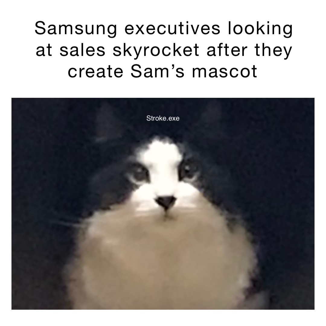 Samsung Executives Looking At Sales Skyrocket After They Create Sam S Mascot Stroke Exe Memes