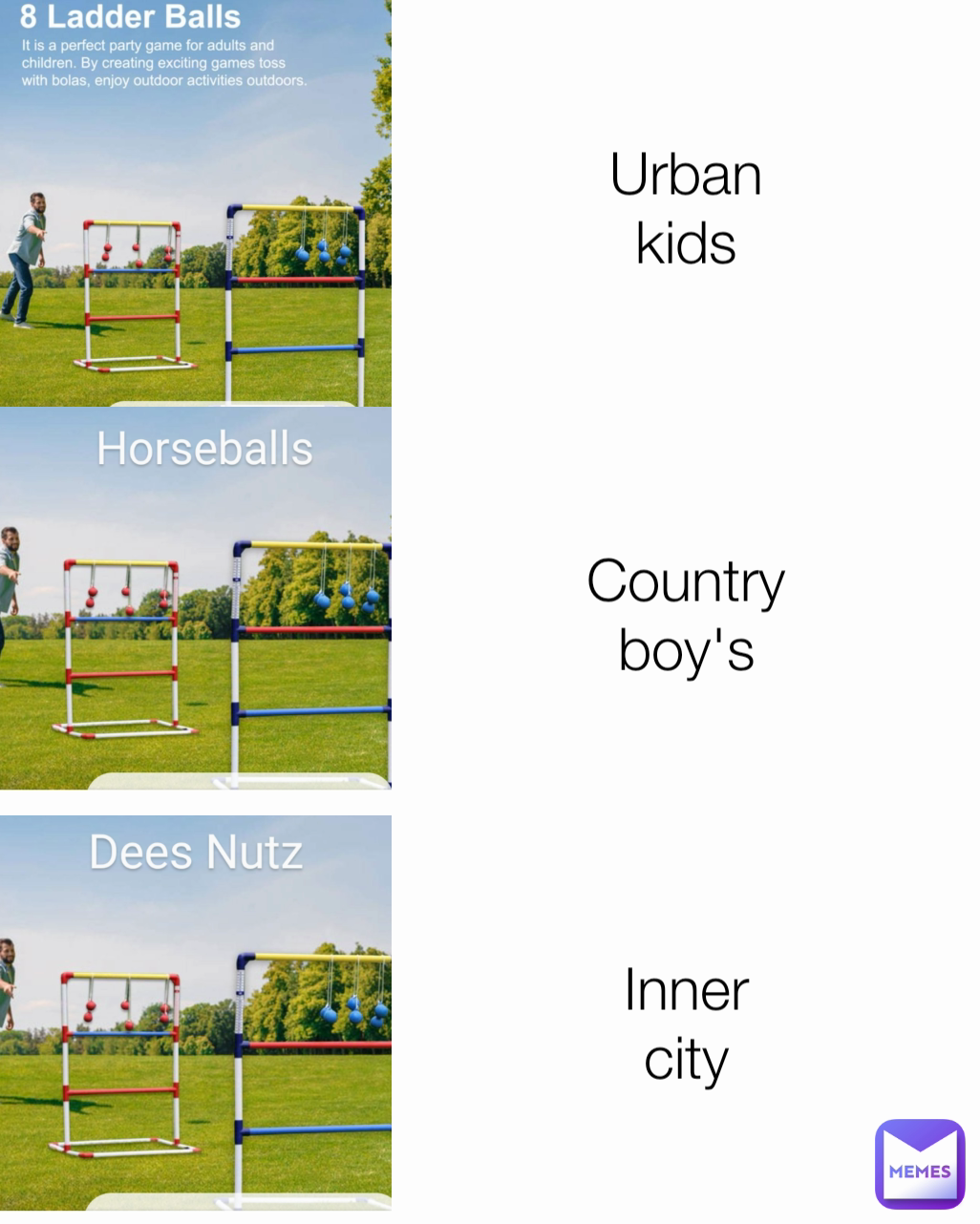 Urban
kids Country
boy's Inner
city