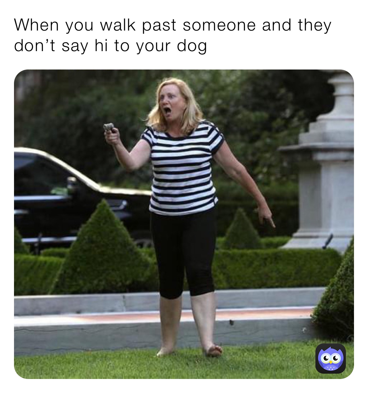 When you walk past someone and they don’t say hi to your dog 