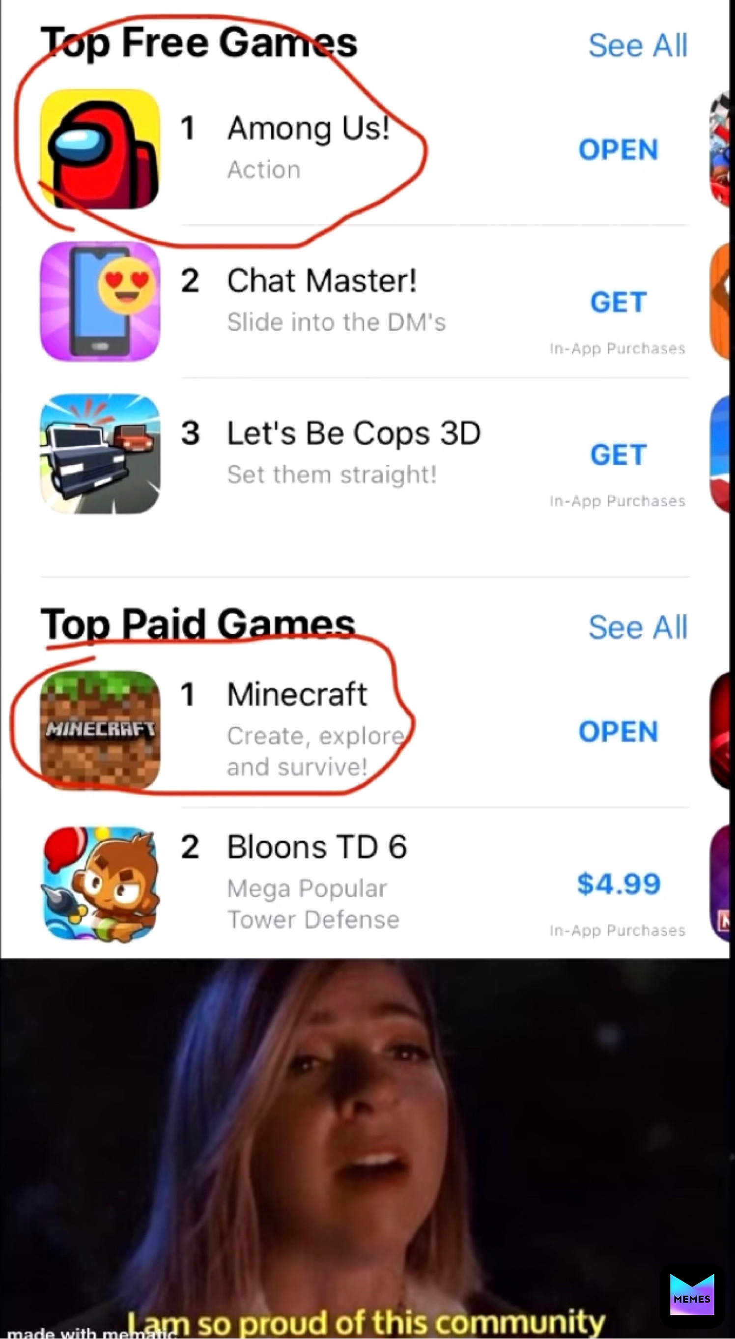 Memes.com na App Store