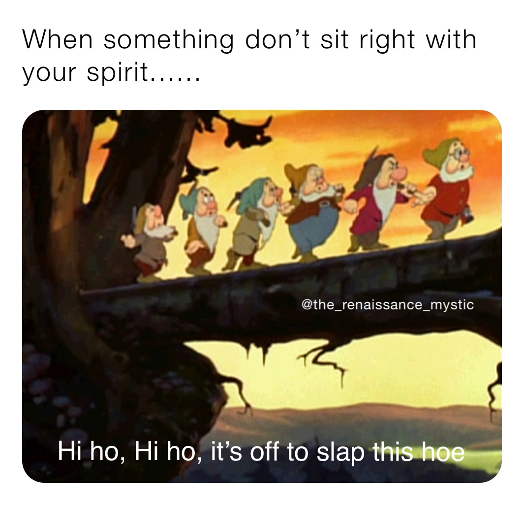 When something don’t sit right with your spirit......