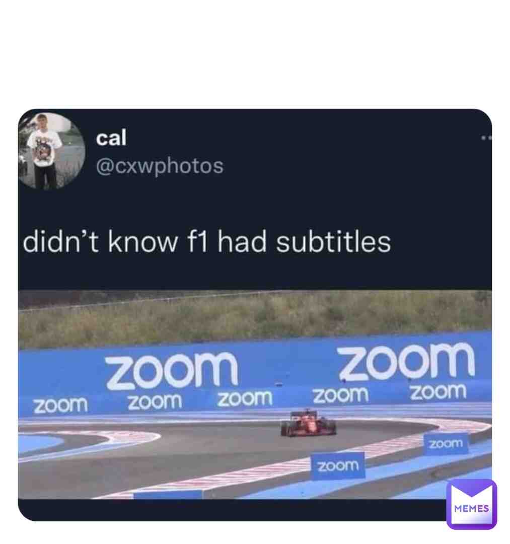 Never knew F1 racing had subtitles. #funny #F1 cars