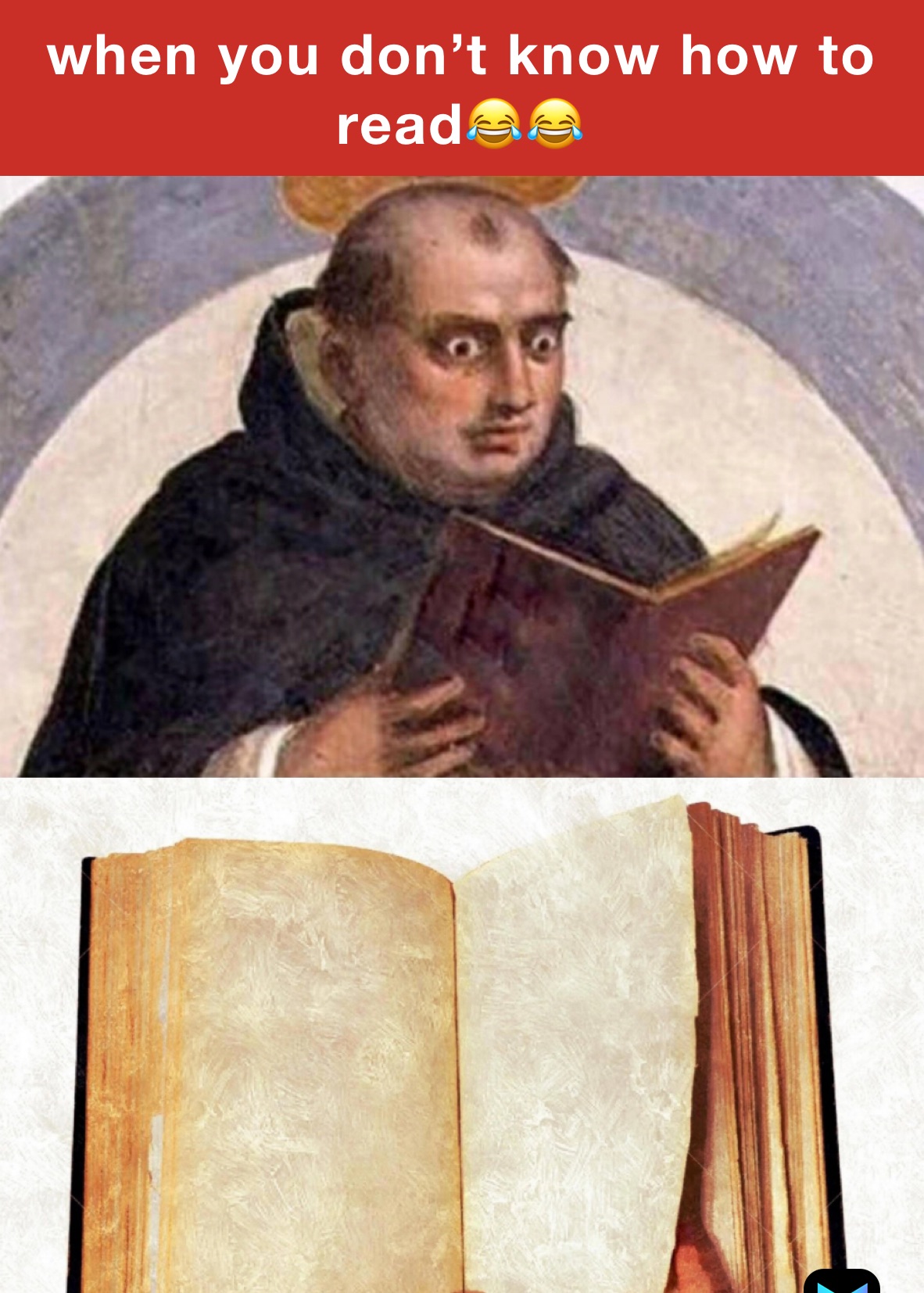 when you don’t know how to read😂😂