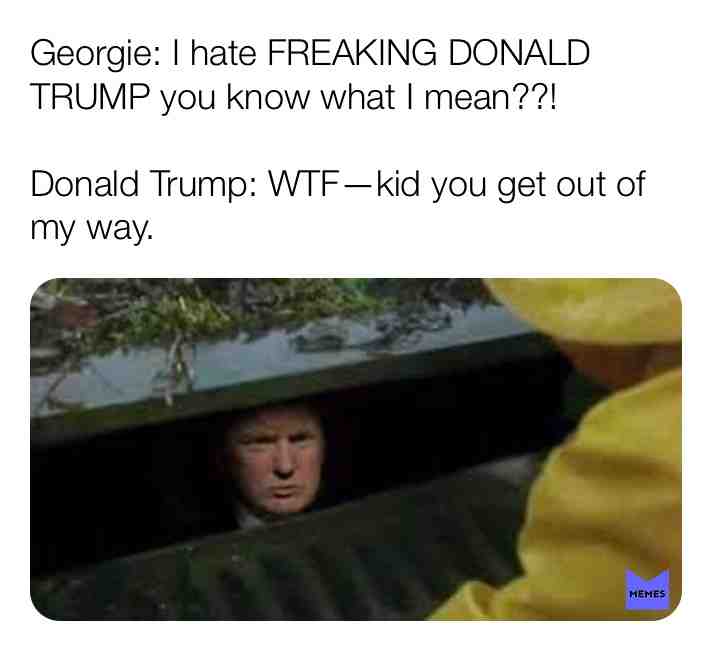 Hmm..Donald Trump😪just imagine him being in the “it” movie😂 #memes