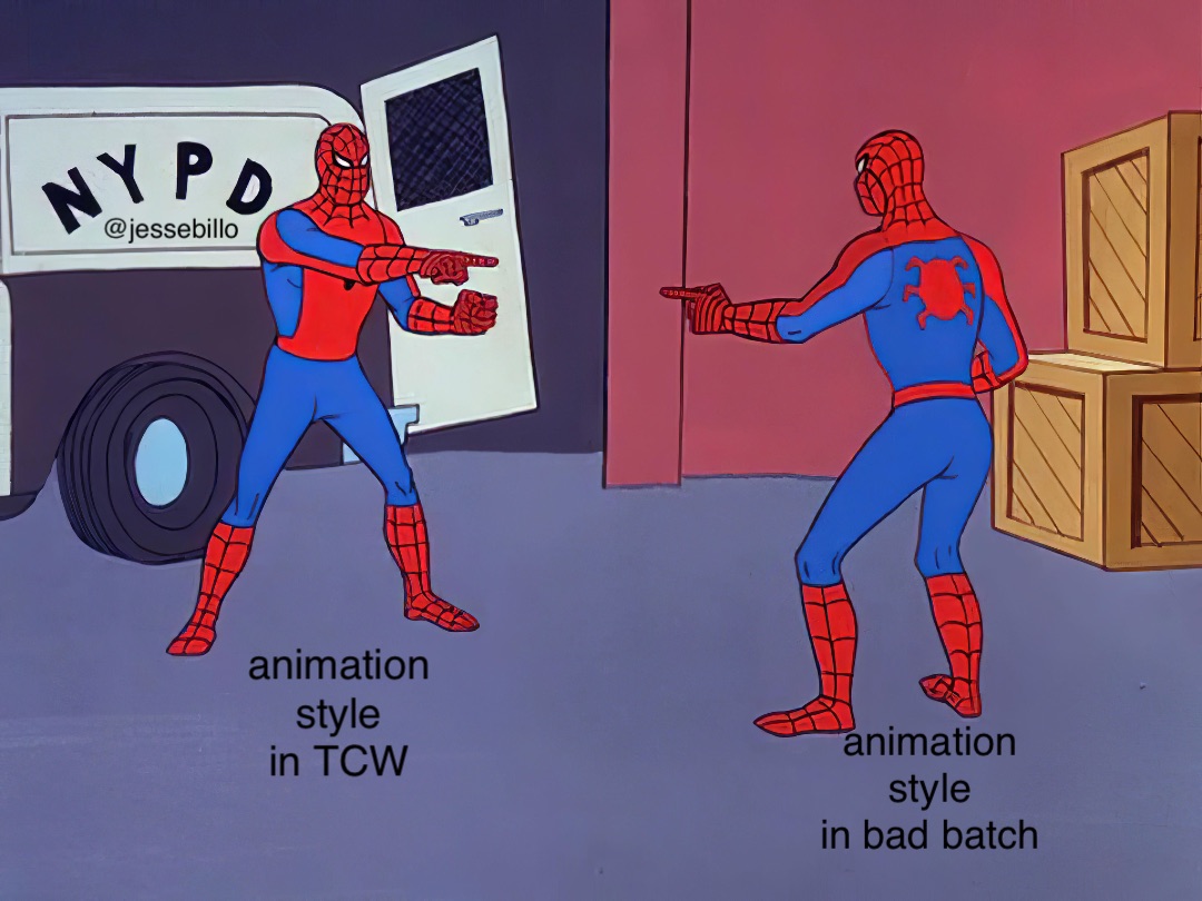 animation
style
in TCW animation
style
in bad batch
