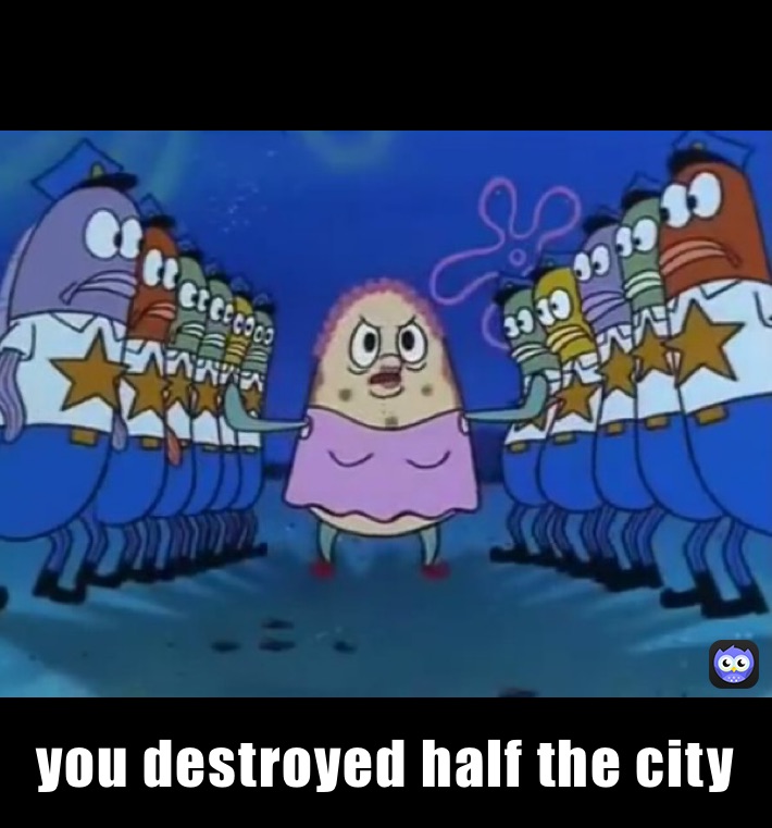 you destroyed half the city 