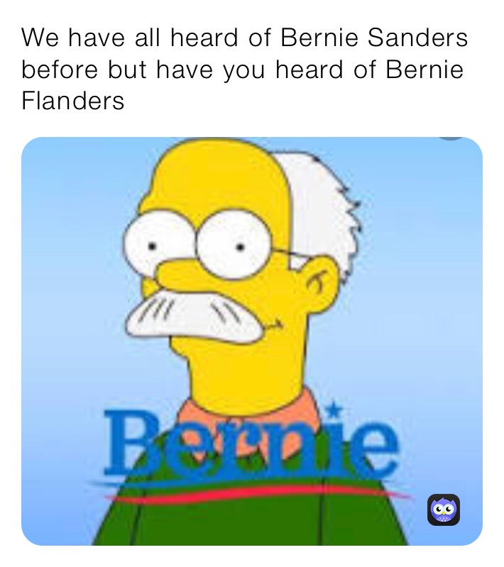 We have all heard of Bernie Sanders before but have you heard of Bernie Flanders 