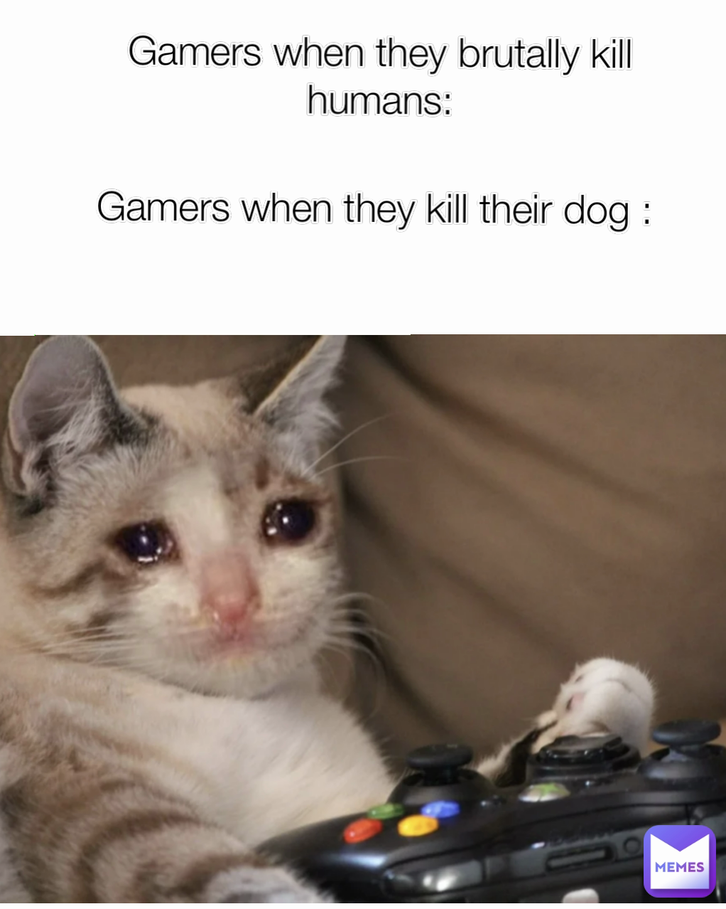 Gamers when they kill their dog : Gamers when they brutally kill humans: