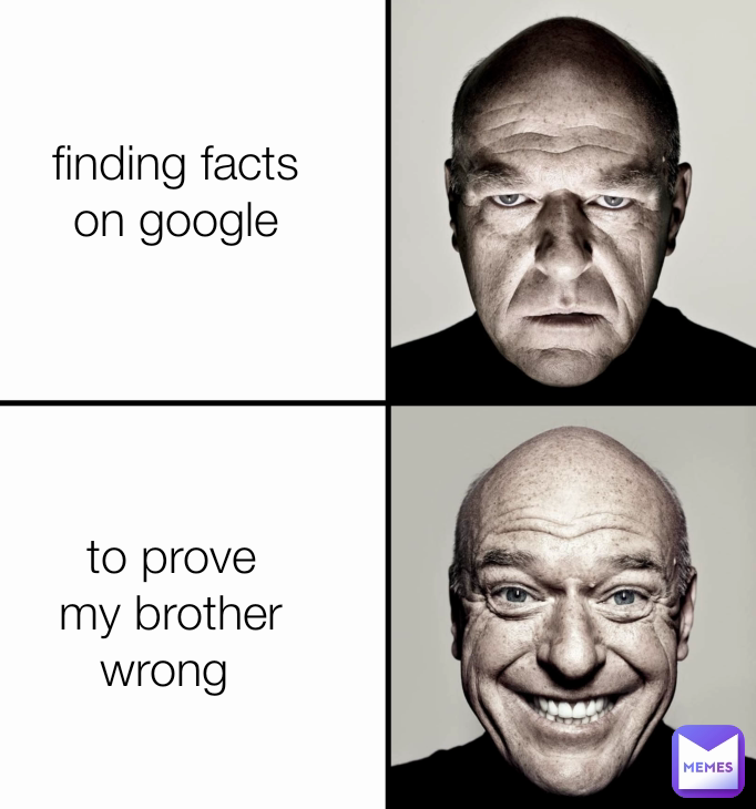 finding facts on google to prove my brother wrong 