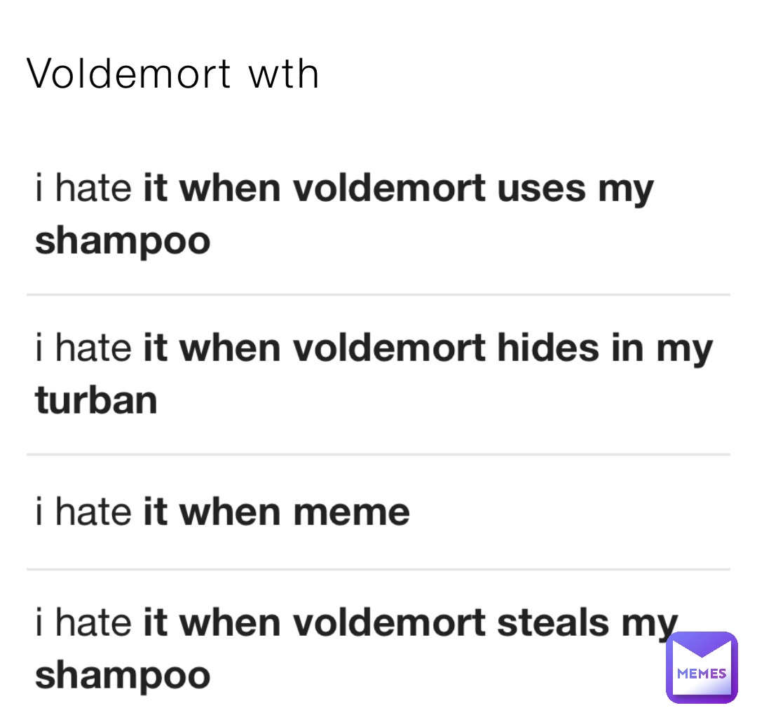 Voldemort wth