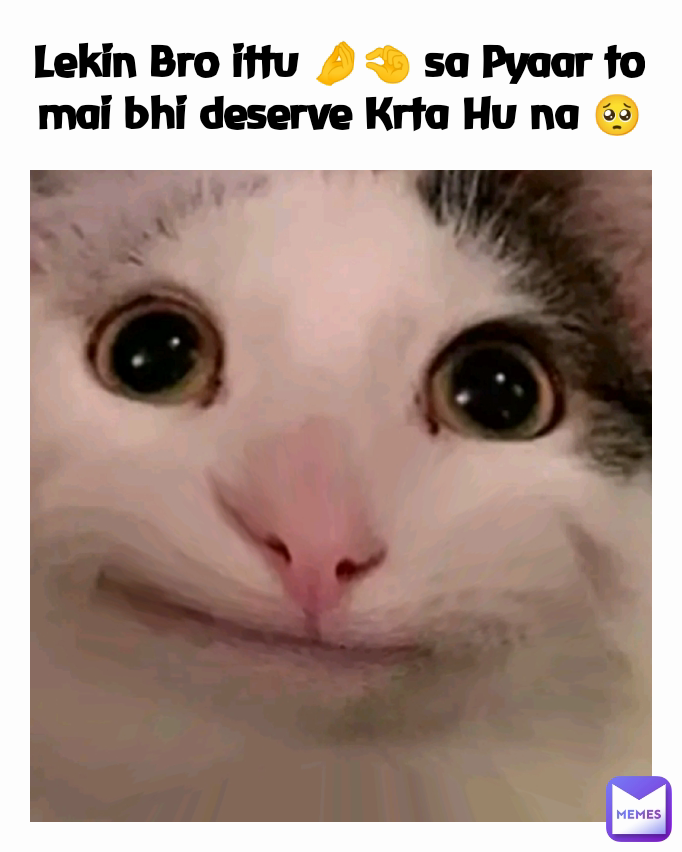 Lekin Bro ittu 🤌🤏 sa Pyaar to mai bhi deserve Krta Hu na 🥺