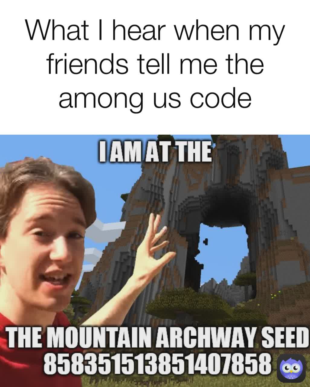 What I hear when my friends tell me the among us code