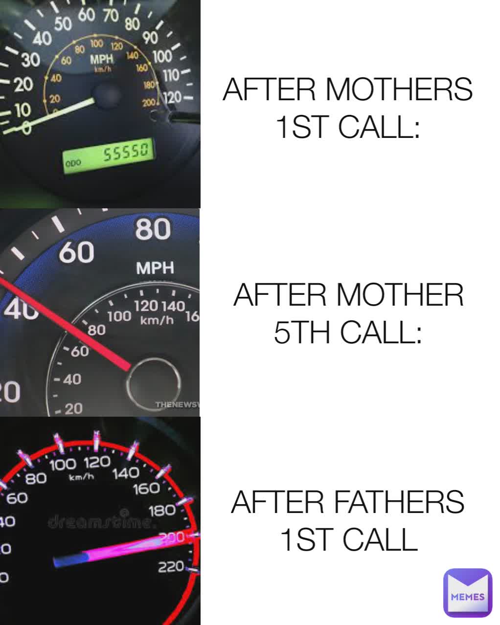 AFTER MOTHERS 1ST CALL: AFTER MOTHER 5TH CALL: AFTER FATHERS 1ST CALL