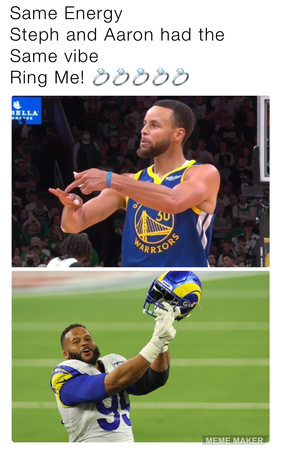 Same State Same Color
Same Energy 
Steph and Aaron had the
Same vibe 
Ring Me! 💍💍💍💍💍