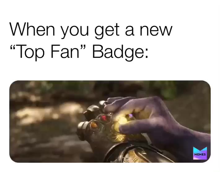 Top fan badge