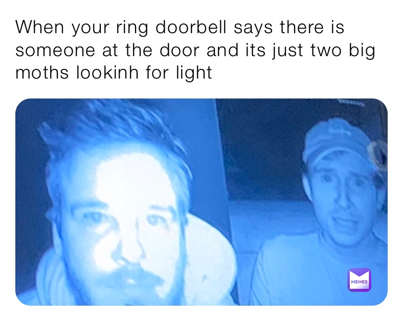 When your ring doorbell says there is someone at the door and its just two big moths lookinh for light