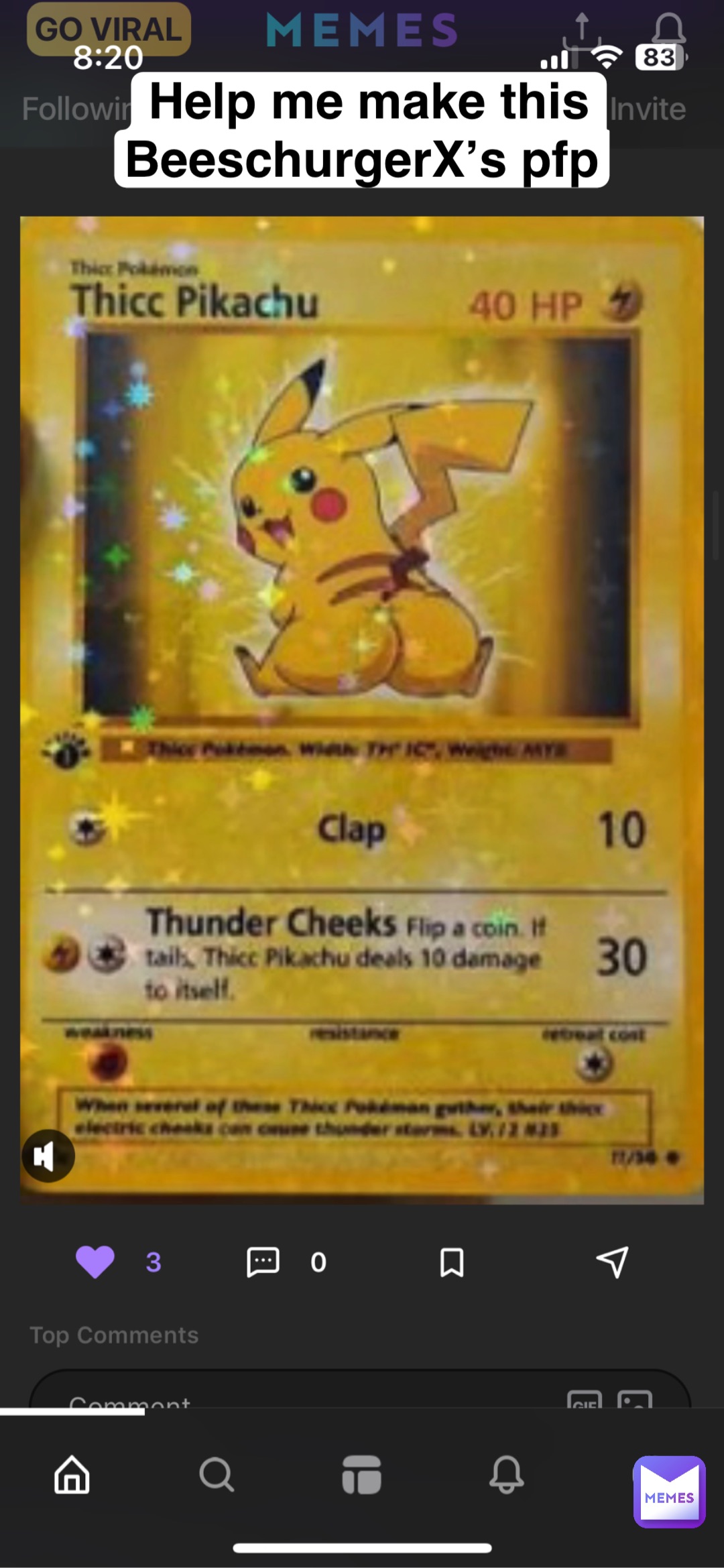 Help me make this BeeschurgerX’s pfp