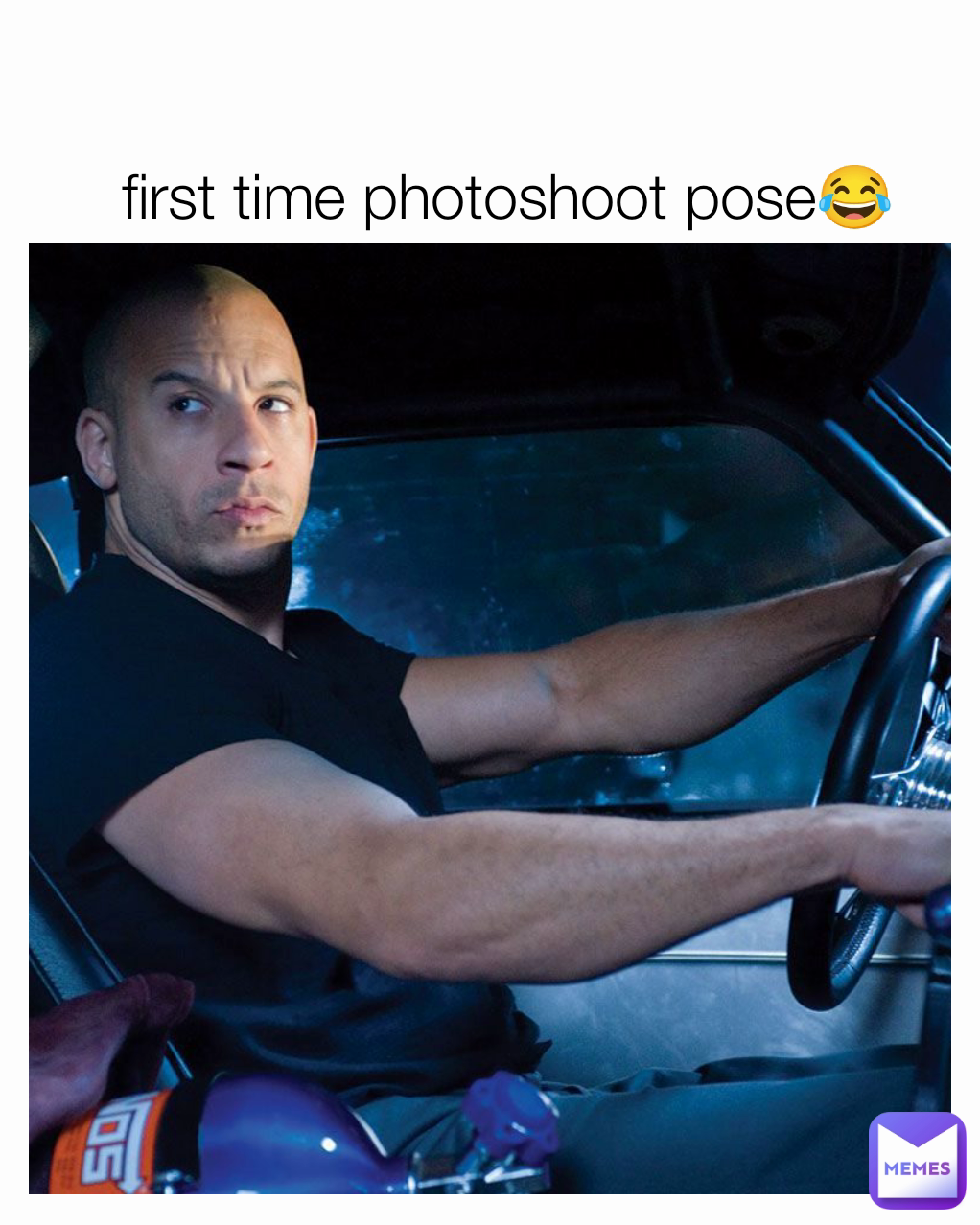 first time photoshoot pose😂