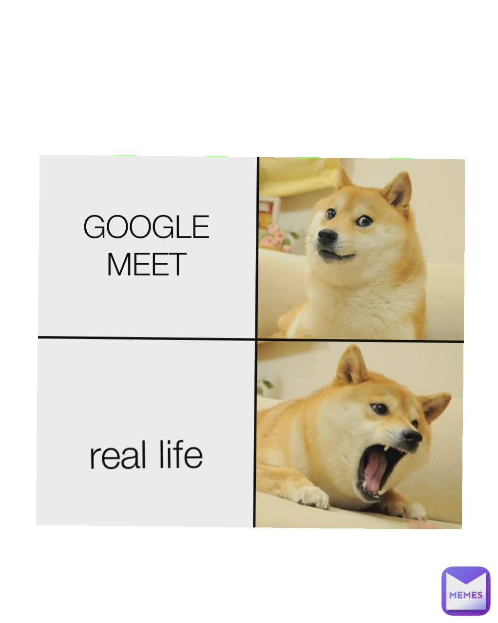 Type Text GOOGLE MEET real life