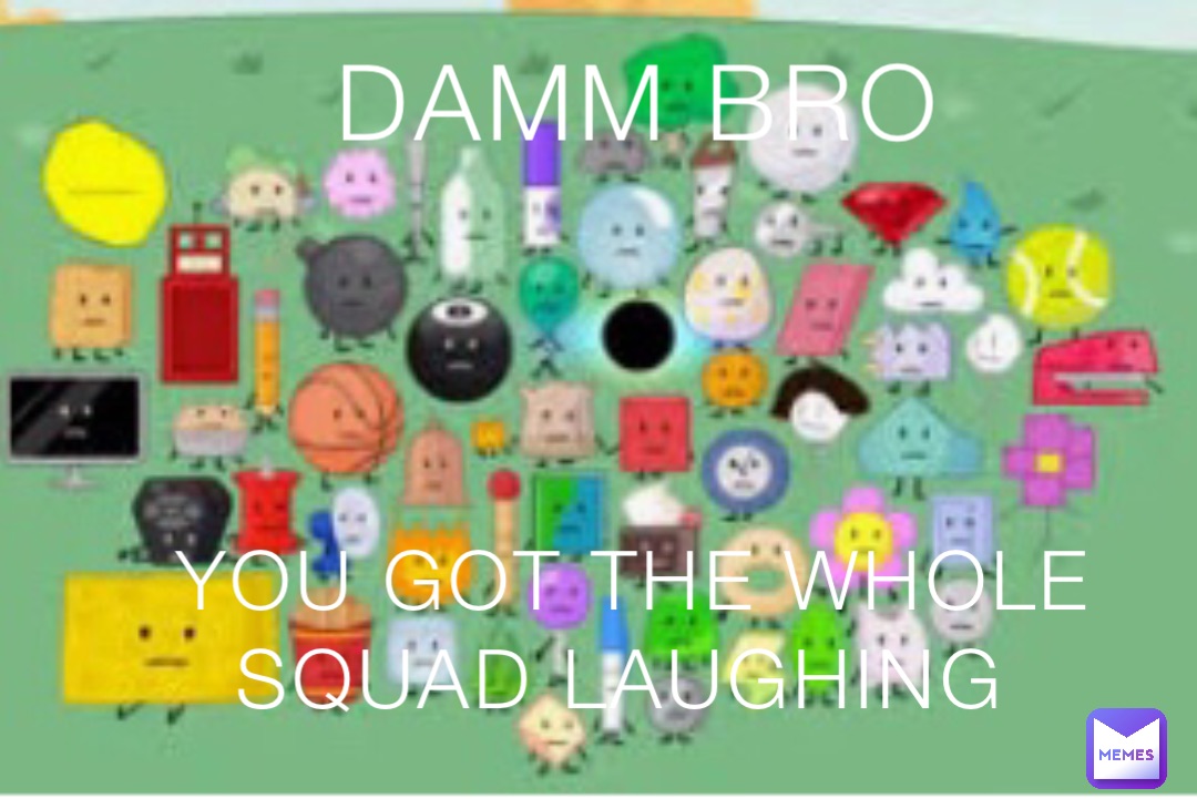 DAMM BRO YOU GOT THE WHOLE SQUAD LAUGHING