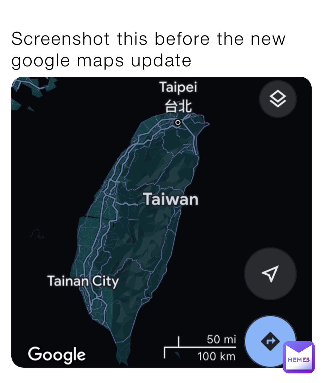 Screenshot this before the new google maps update