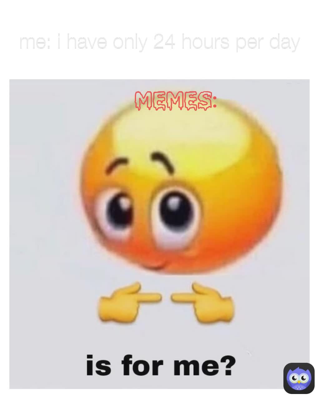 me: i have only 24 hours per day Memes: