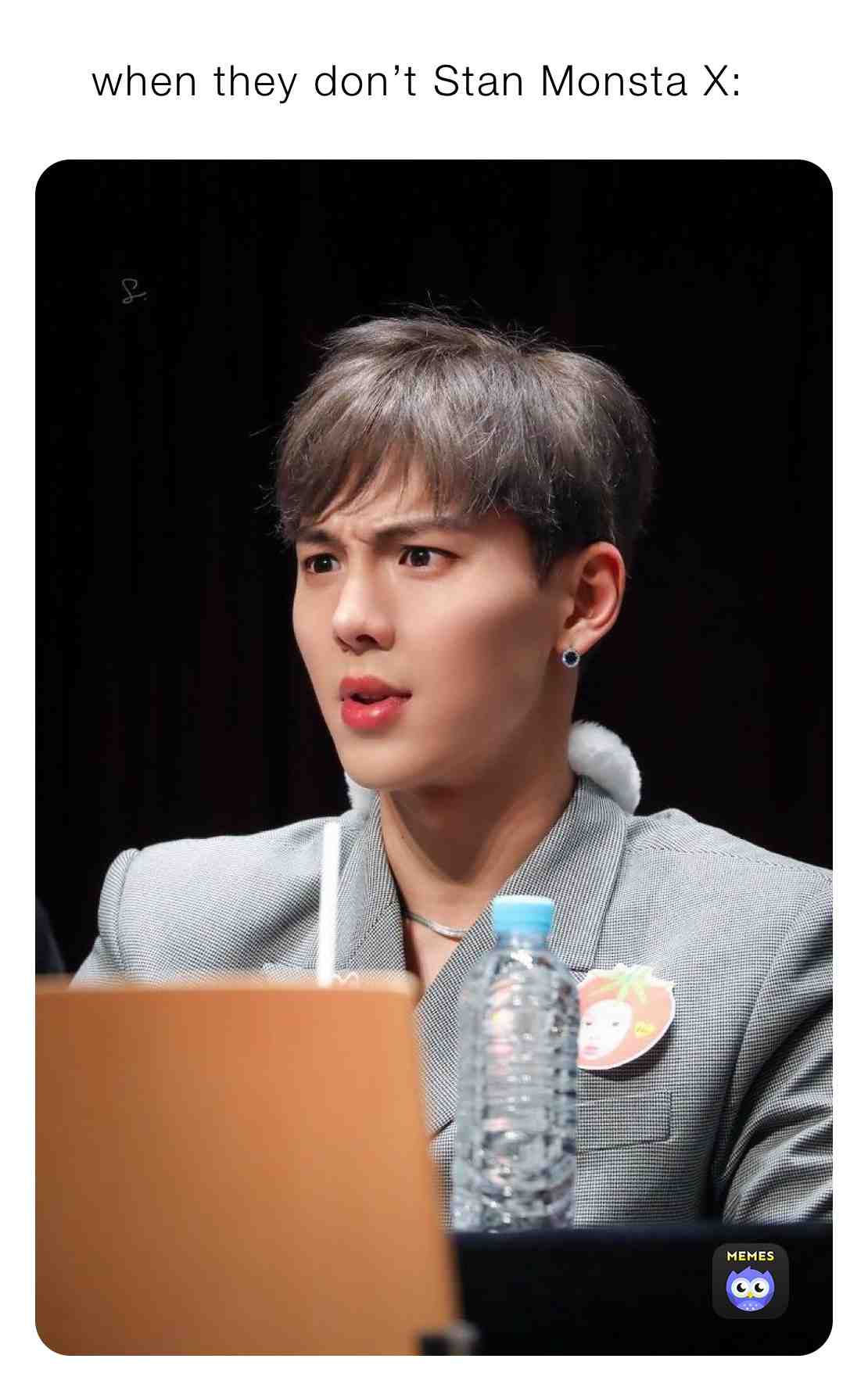 The face of disappointment 😩 # #comedy #funny #memes #monstax #kpopmemes #shownu