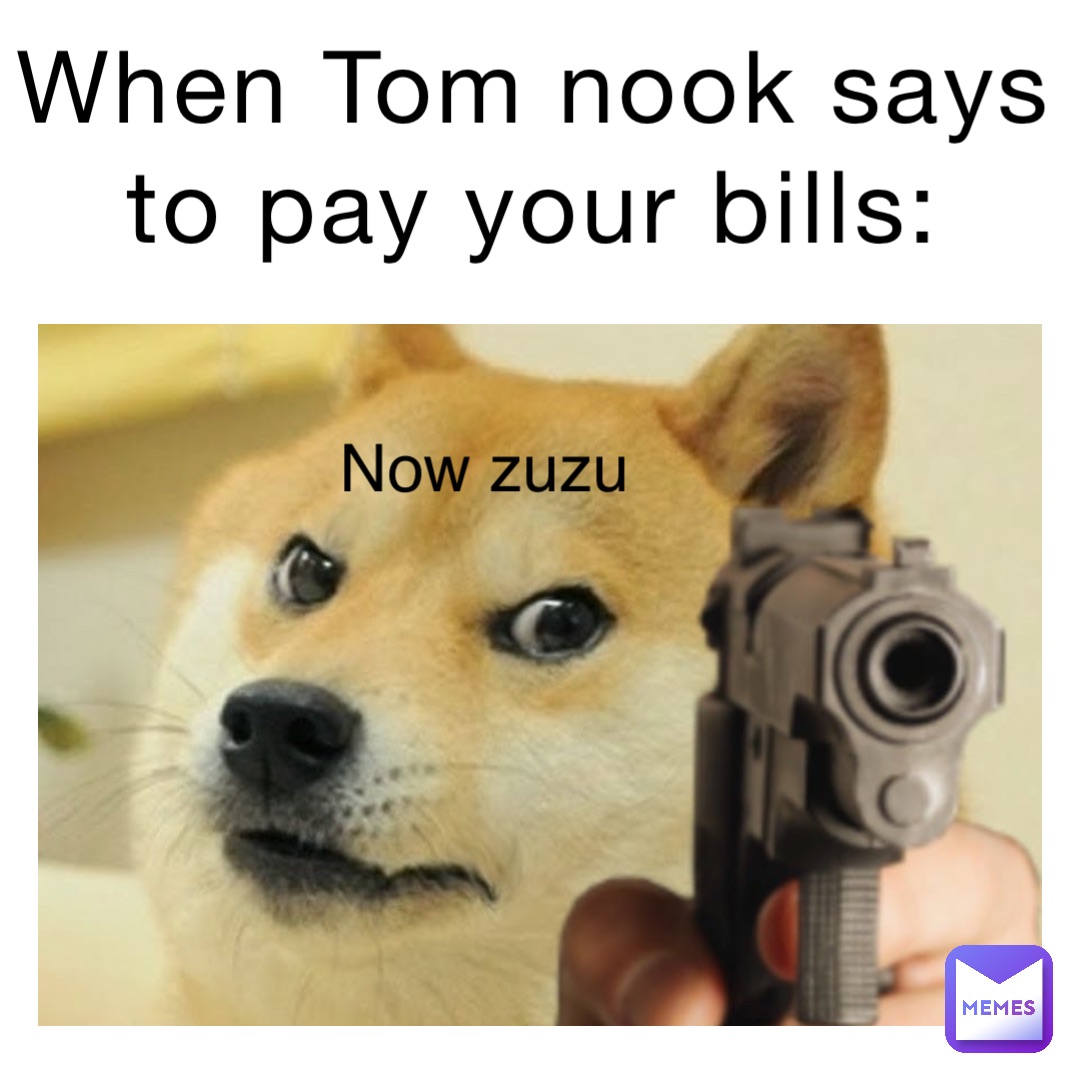 When Tom nook says to pay your bills: Now zuzu | @coopercasey10 | Memes