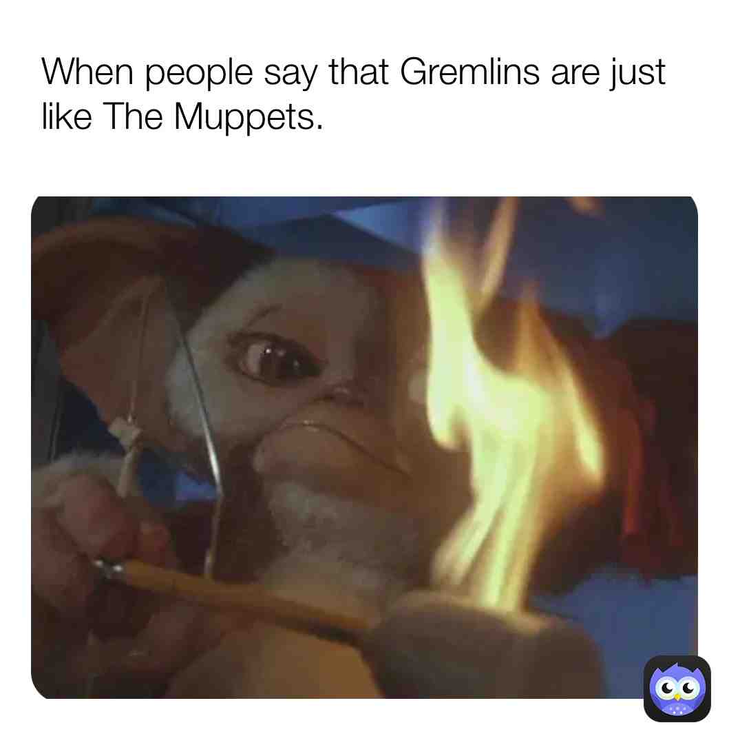 Gizmo has it right. #themuppets #gremlins