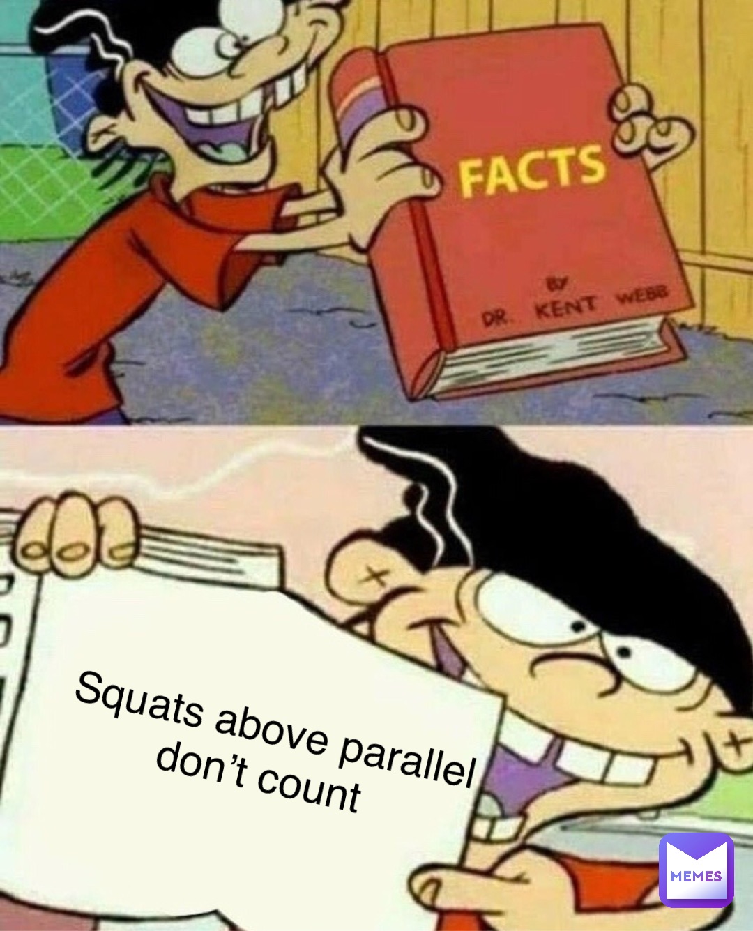 Squats above parallel 
don’t count