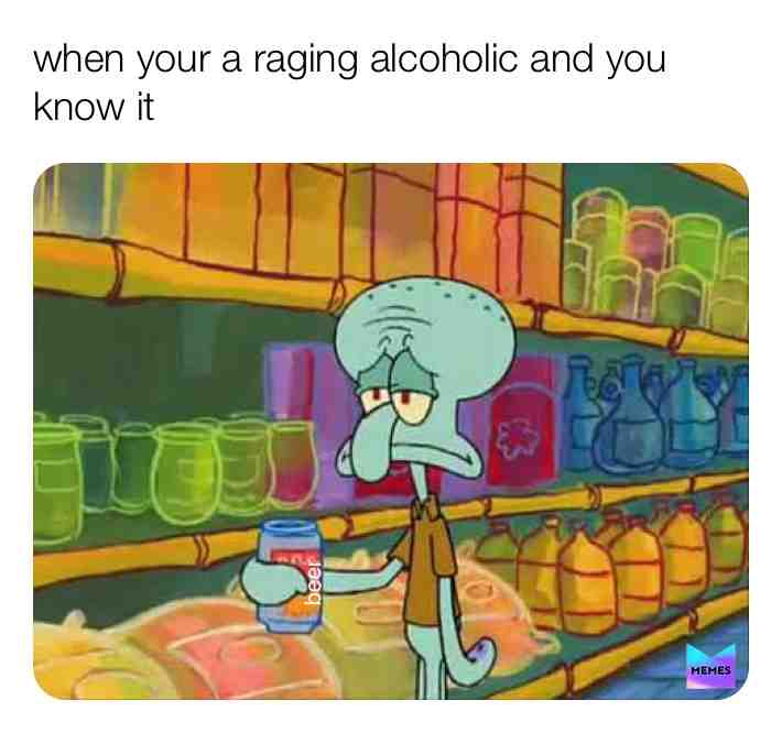 Poor squidword #alcoholic #squidward #choccymilk