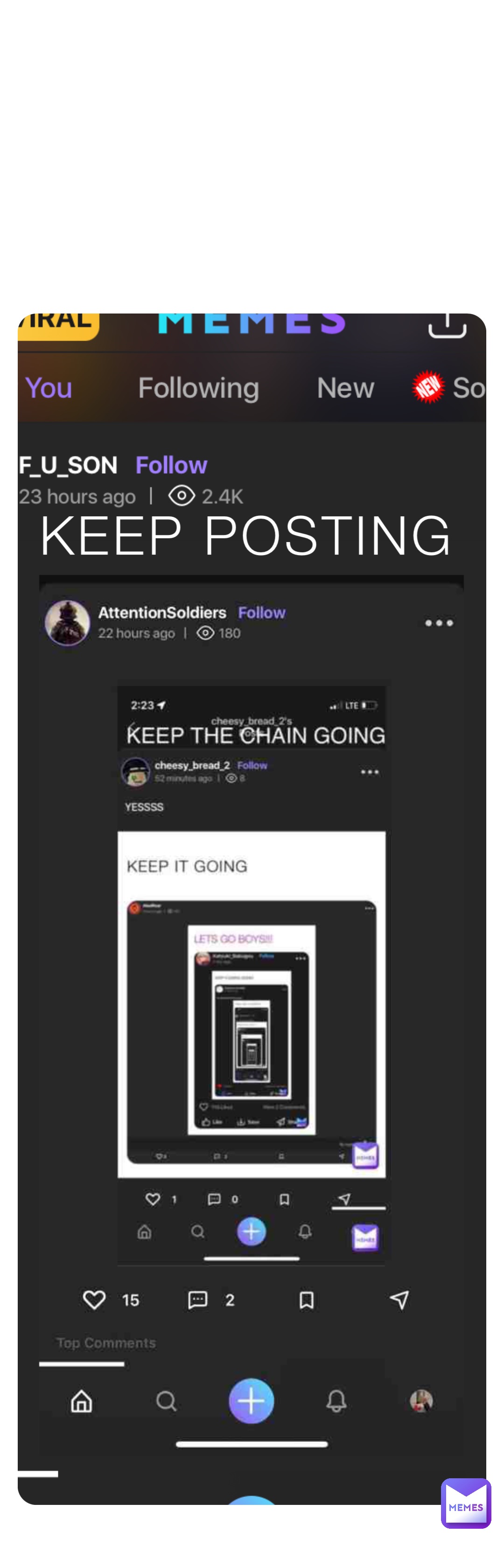 KEEP POSTING