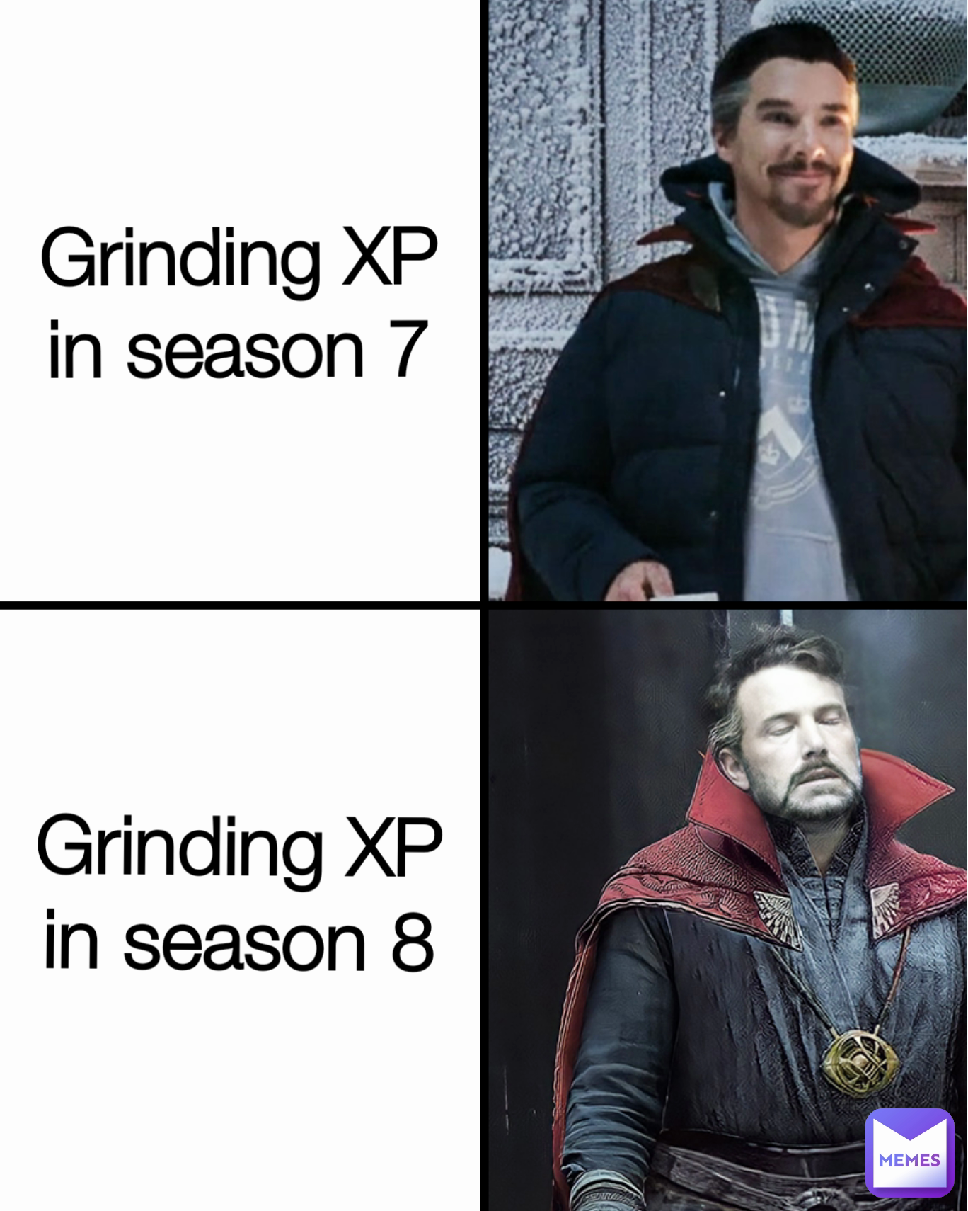 Grinding XP in season 7 Grinding XP in season 8