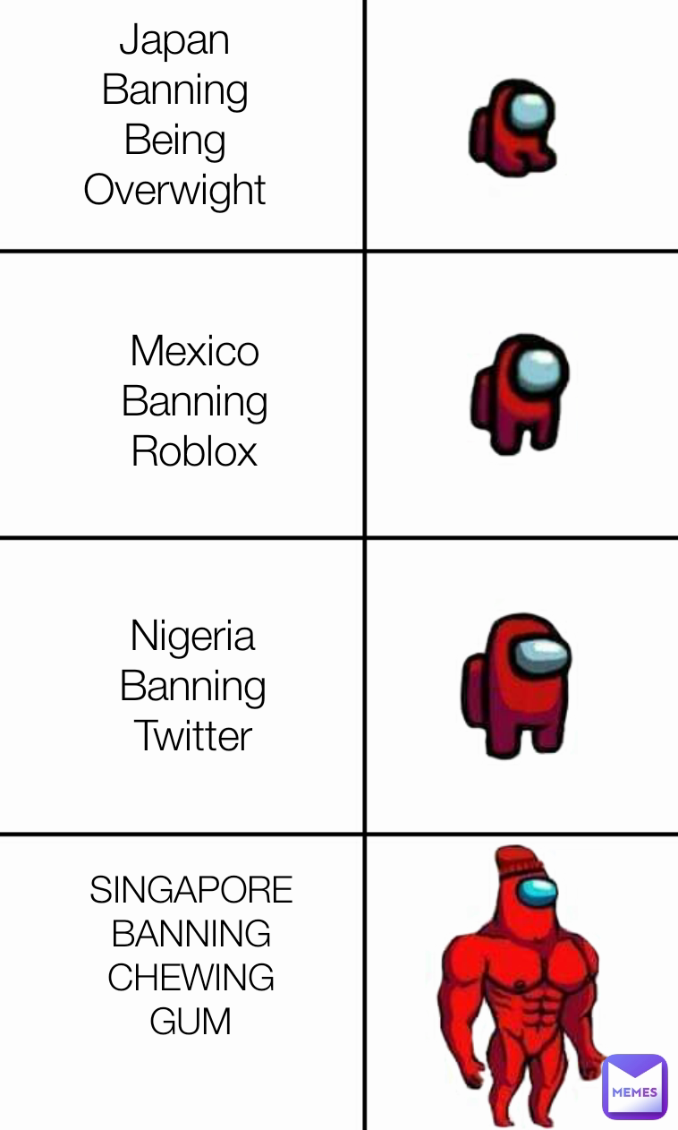 SINGAPORE BANNING CHEWING GUM Nigeria Banning Twitter Japan Banning Being Overwight Mexico Banning Roblox