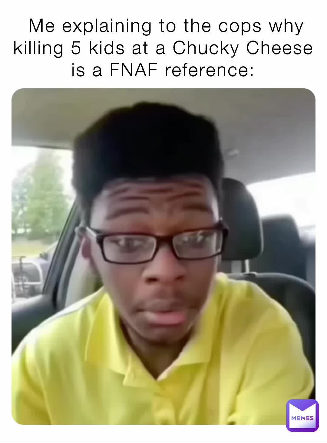 I swear it's just a FNAF reference officer