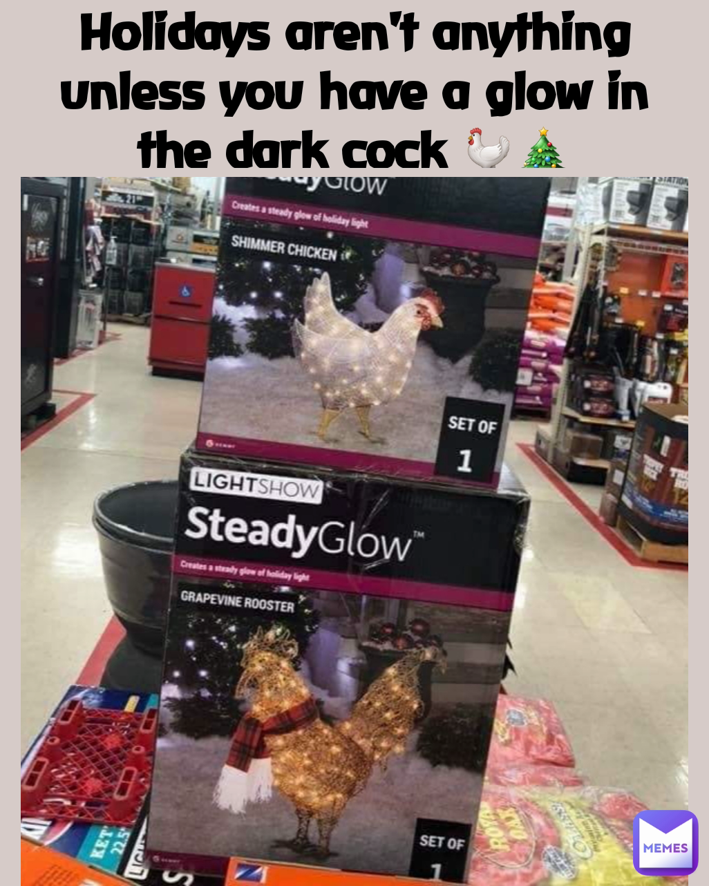 Holidays aren't anything unless you have a glow in the dark cock 🐓🎄