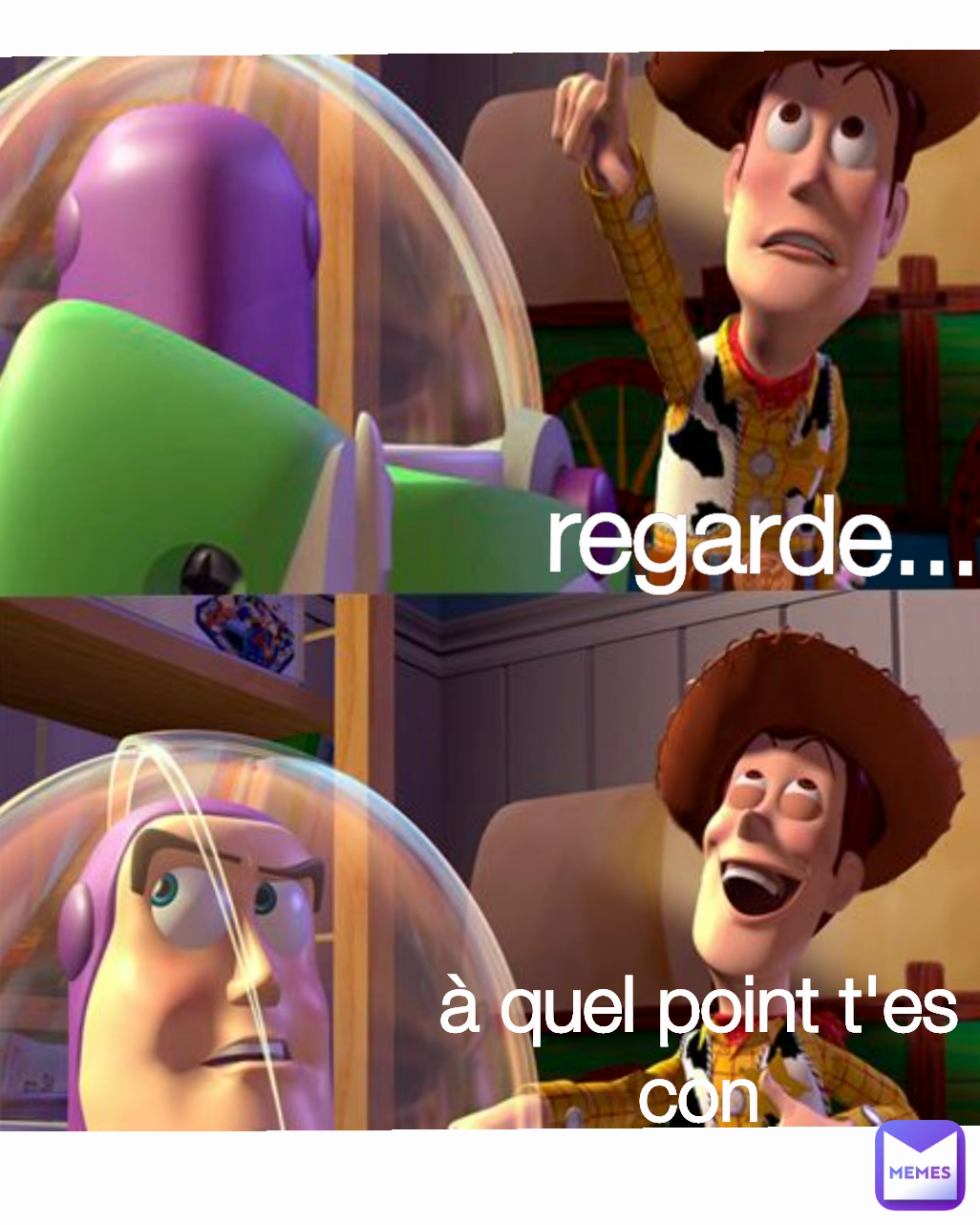 à quel point t'es con regarde...