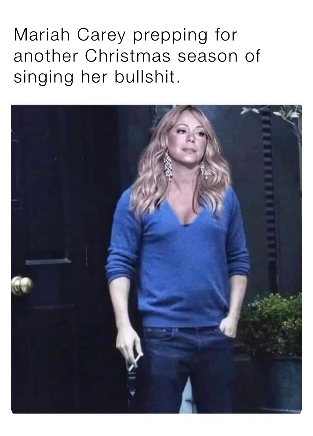 Mariah Carey prepping for another Christmas season of singing her bullshit.
