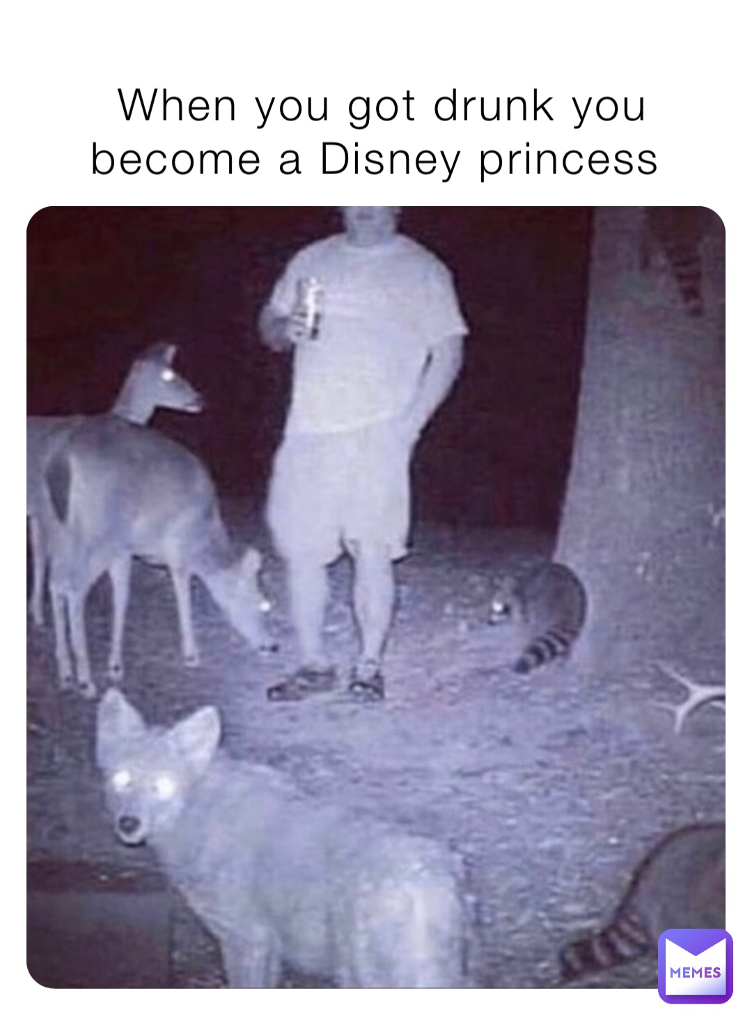 When you got drunk you become a Disney princess