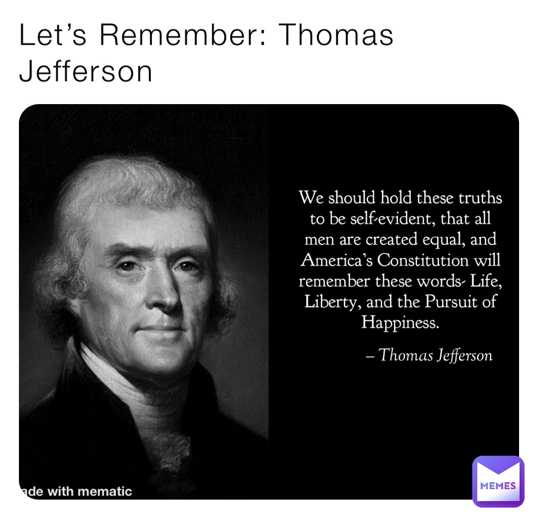 Let’s Remember: Thomas Jefferson