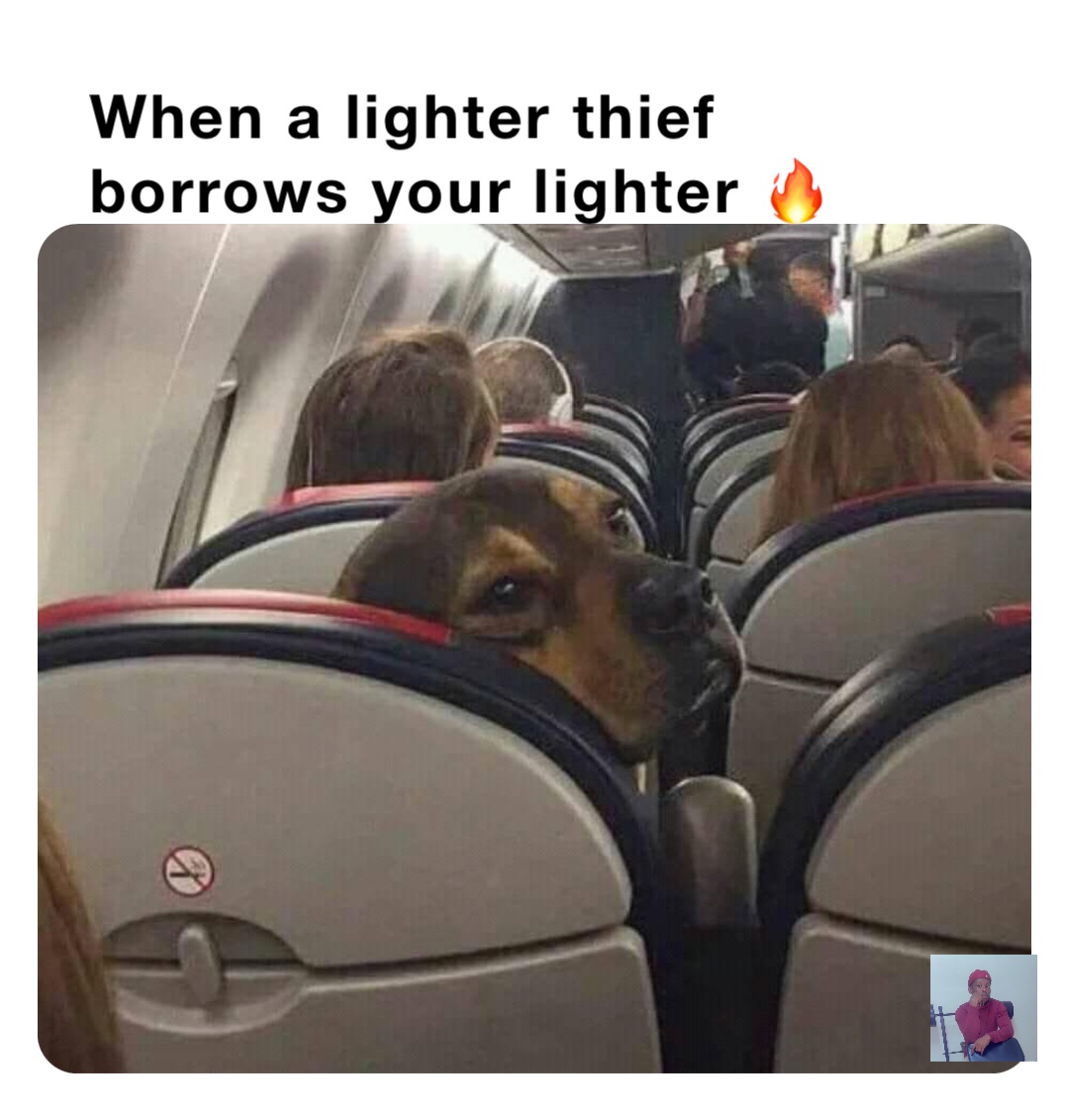 When a lighter thief borrows your lighter 🔥